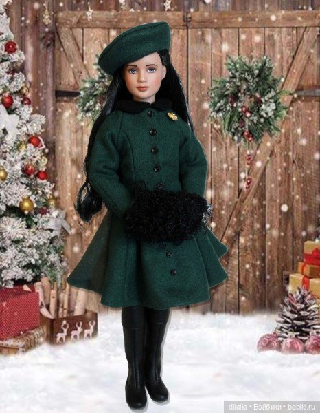 Выкройка PDF в натуральную величину / платье-пальто, берет, муфта для кукол Марли и Агнес Тоннер 30 (фото 2)