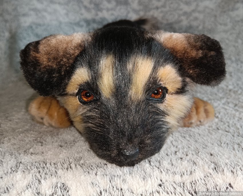 Игрушка - собака. Щенок немецкой овчарки