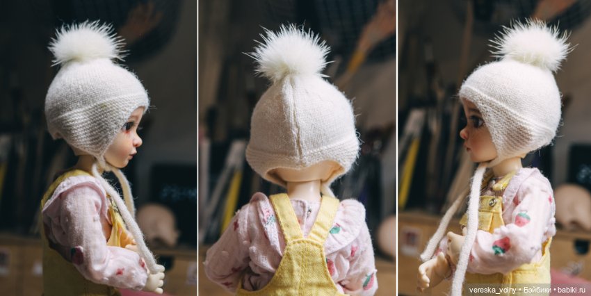 Шапочка на формат 1/6 — Одежда для BJD (фото 3)