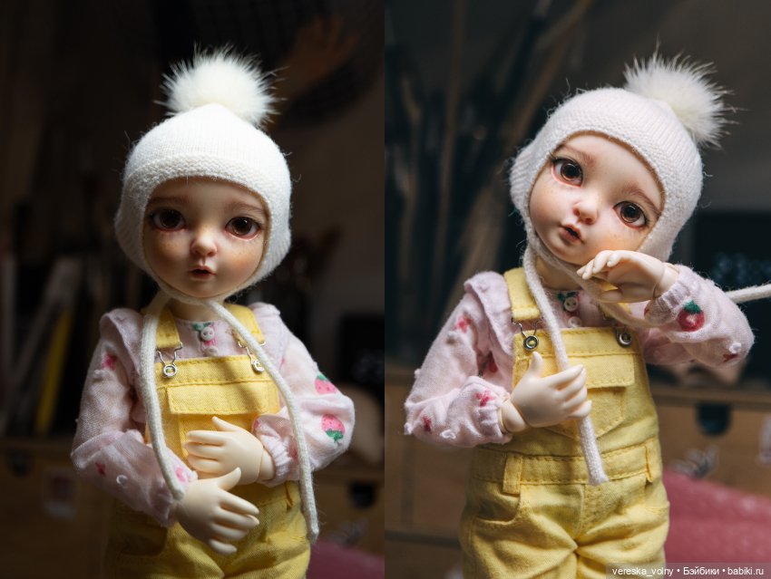 Шапочка на формат 1/6 — Одежда для BJD (фото 2)