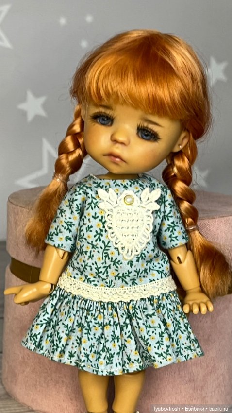 Парик натуральный 5/6 для твинклс и аналогичных кукол с обхватом головы 13см