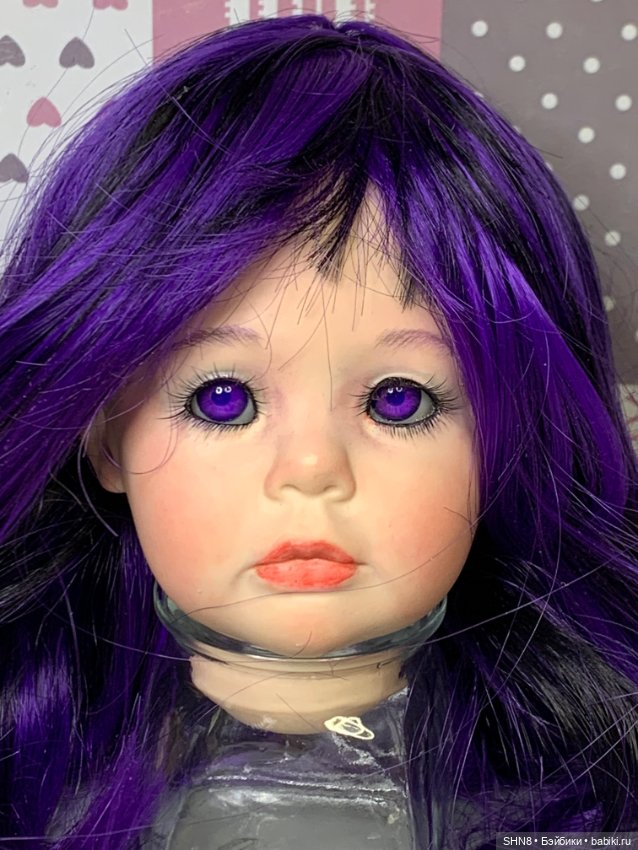 Голова для творчества фарфоровая с париком авторская Ru Bert (фото 9)