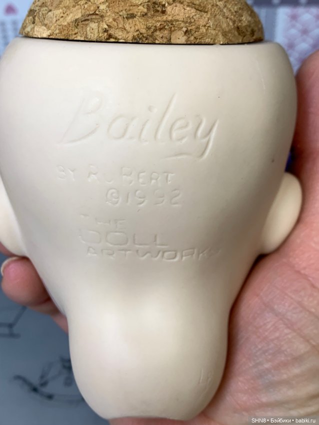 Голова для творчества фарфоровая с париком авторская Ru Bert (фото 6)