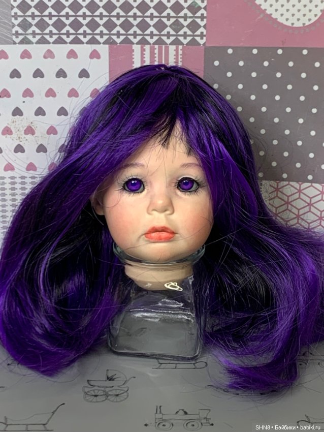 Голова для творчества фарфоровая с париком авторская Ru Bert (фото 10)