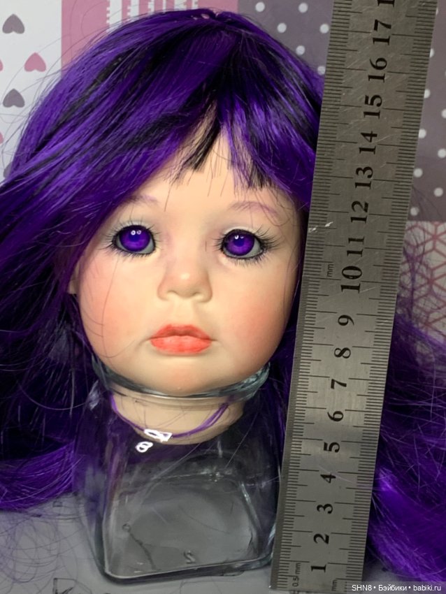 Голова для творчества фарфоровая с париком авторская Ru Bert (фото 3)