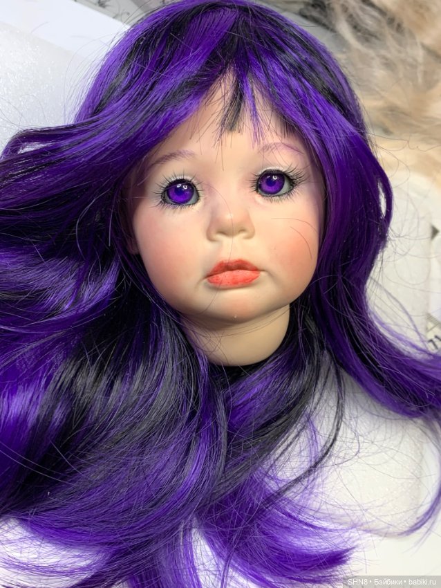 Голова для творчества фарфоровая с париком авторская Ru Bert