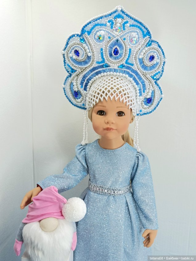 Наряд Снегурочки с гномиком для куколки Gotz (фото 6)