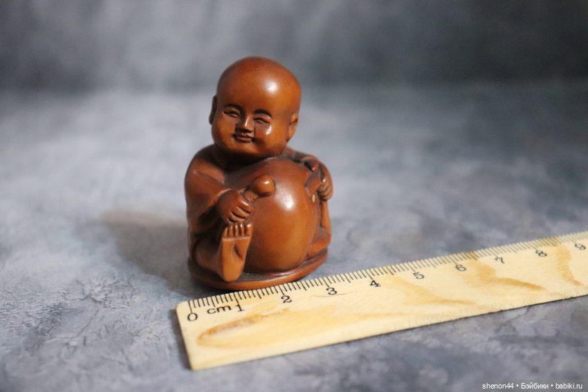 Нэцкэ "Мальчик Карако с персиком". Винтаж, более 50 лет (фото 5)