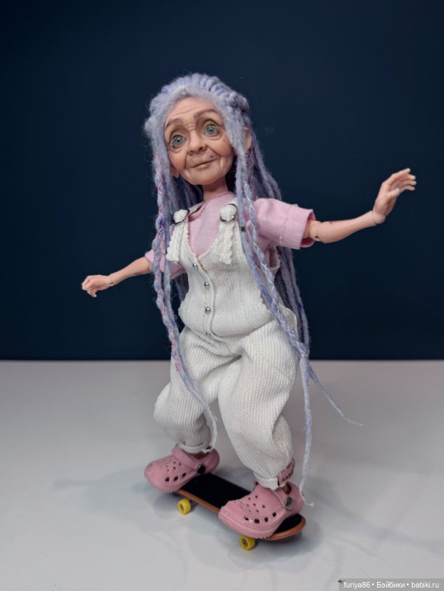 Бабуличка-хипстер печатная бжд (фото 3)