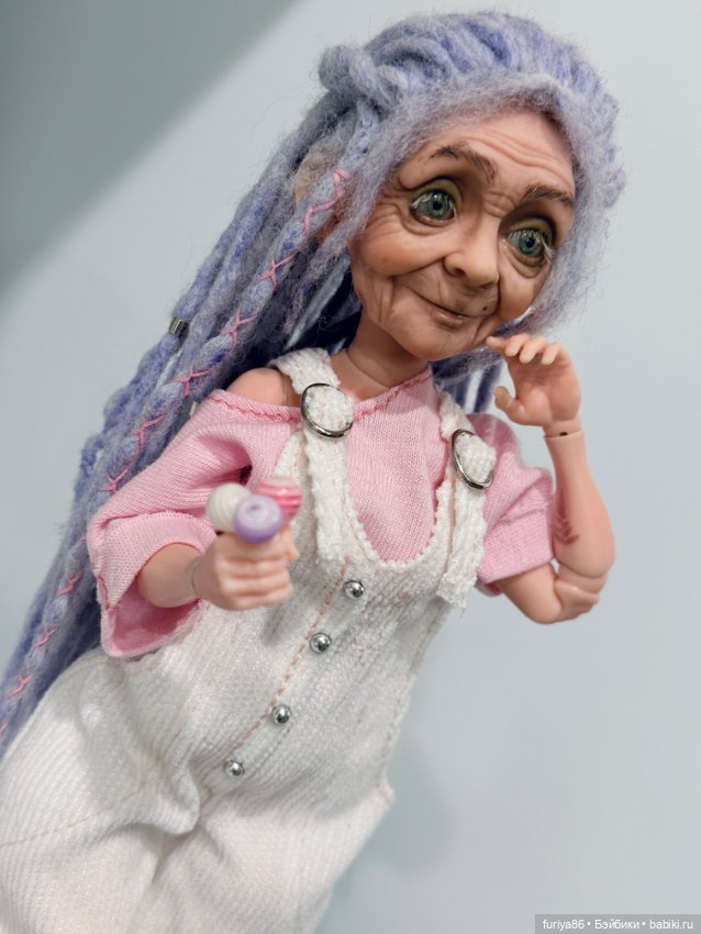 Бабуличка-хипстер печатная бжд (фото 7)