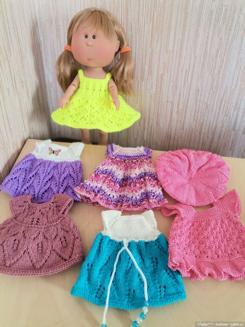 Много вязаной одежды для Мии 30см (фото 4)