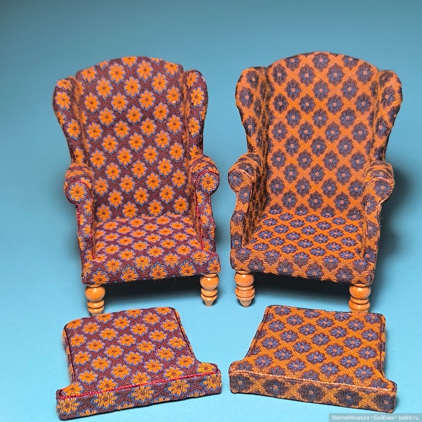 Кукольное кресло, масштаб 1:12 (фото 2)