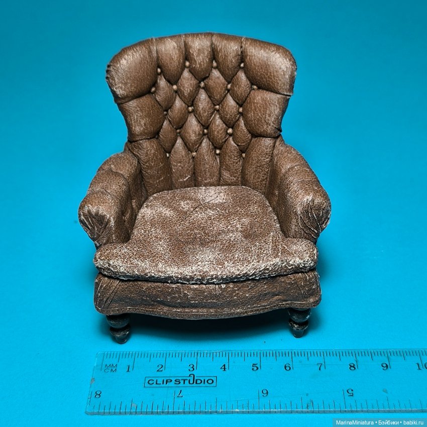 Миниатюрное кресло, масштаб 1:12 (фото 6)