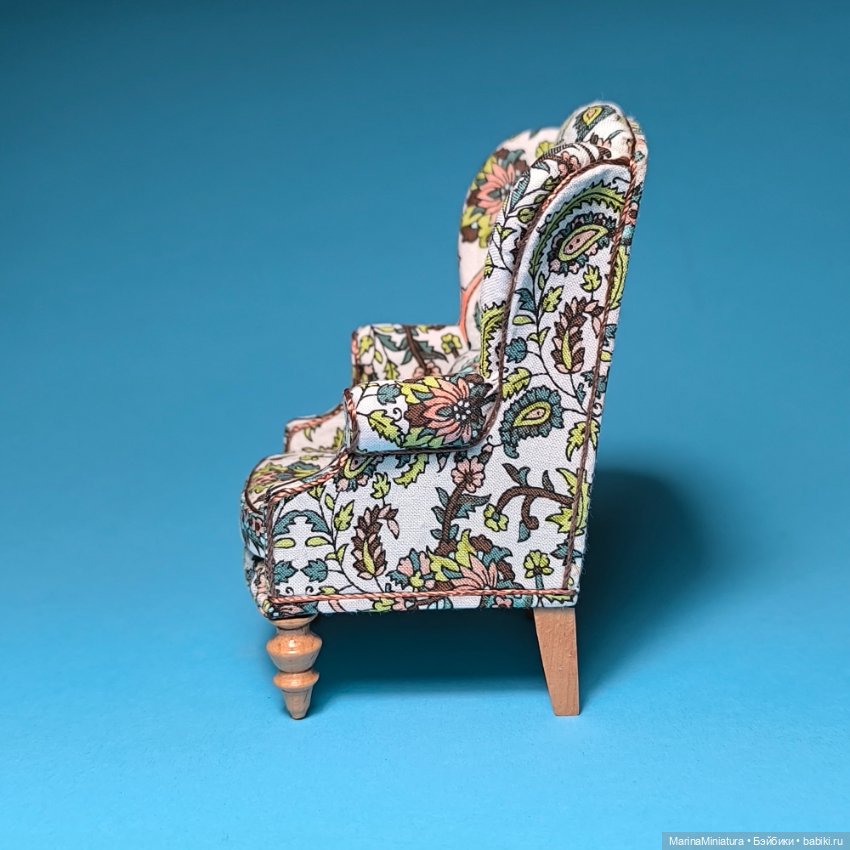 Кукольное кресло, масштаб 1:12 (фото 2)