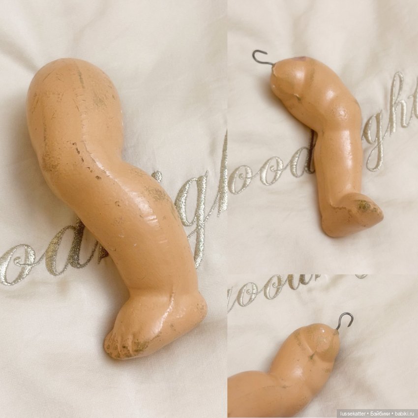 Нога запчасти для антикварной винтажной куклы