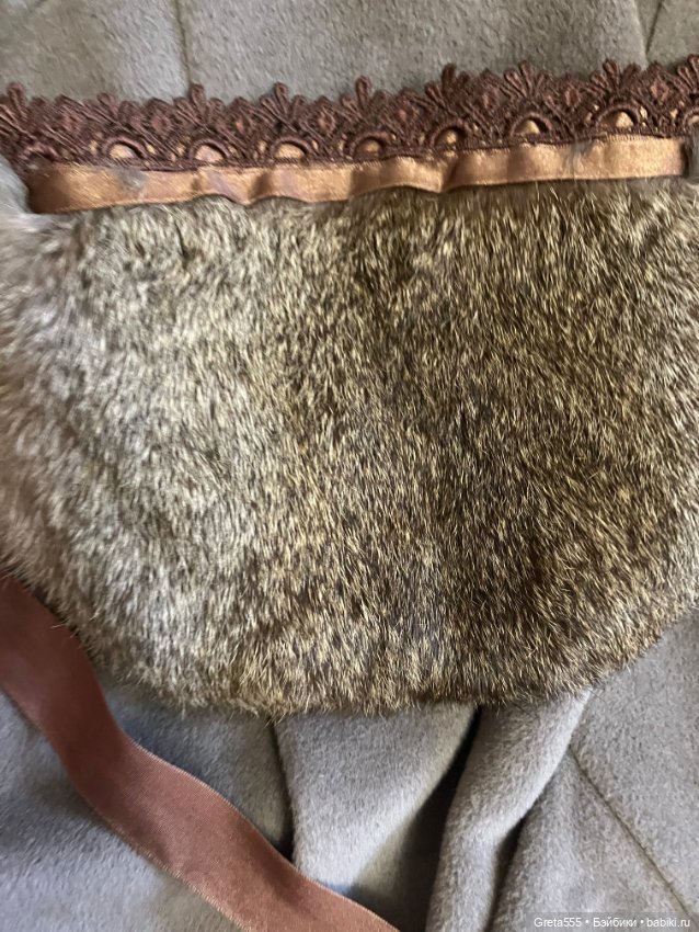 Меховая сумочка для кукол , мех зайца (фото 2)