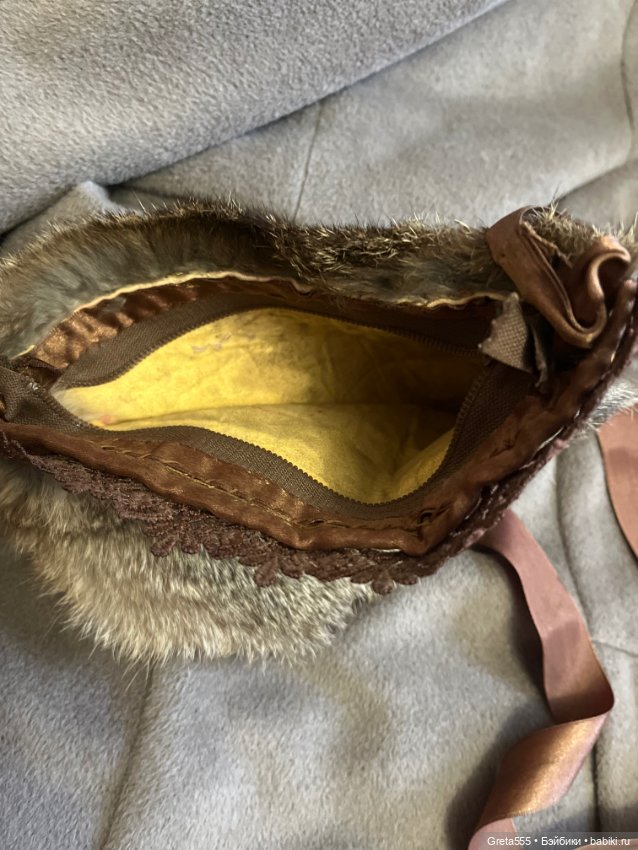 Меховая сумочка для кукол , мех зайца (фото 6)