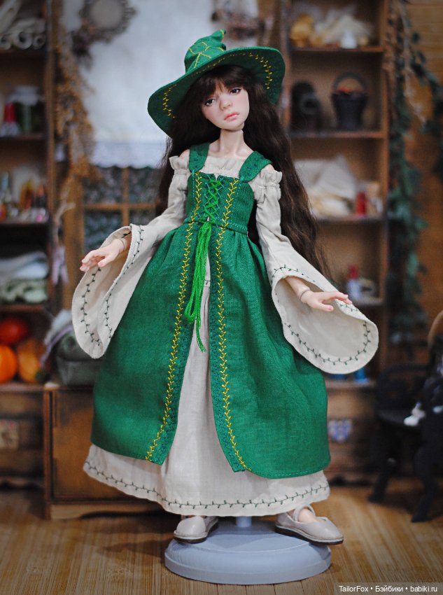 Комплект "Изумрудная ведьма" для Птички Лоры, Иден 30 см и др кукол формата 1/6 (фото 4)