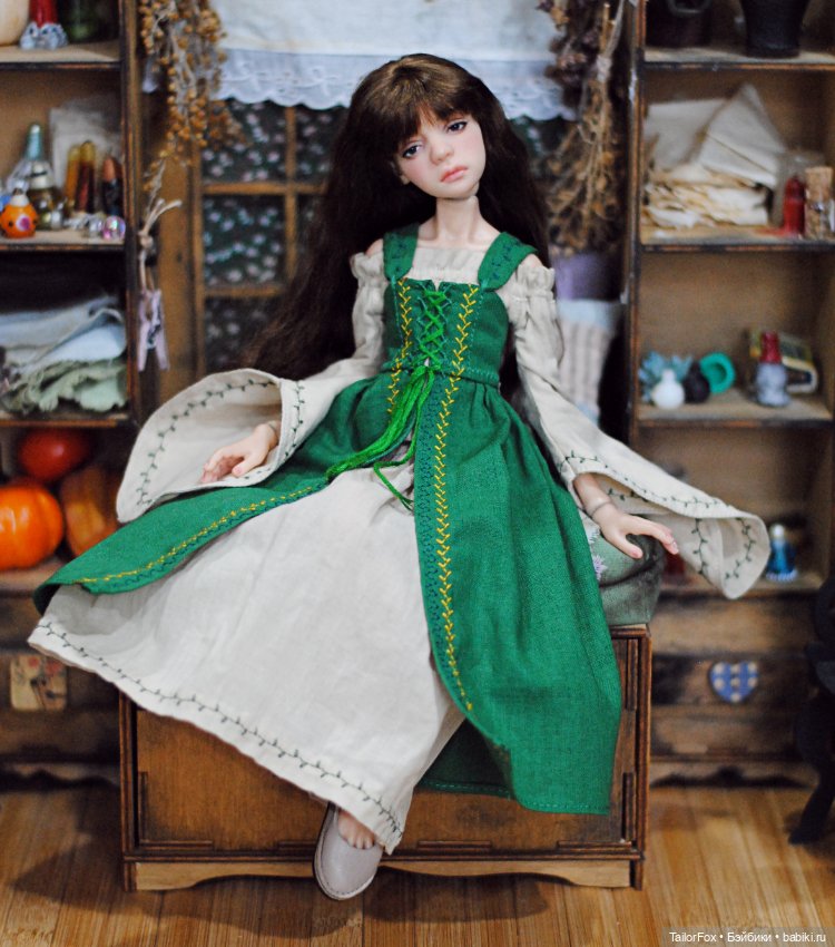 Комплект "Изумрудная ведьма" для Птички Лоры, Иден 30 см и др кукол формата 1/6 (фото 5)