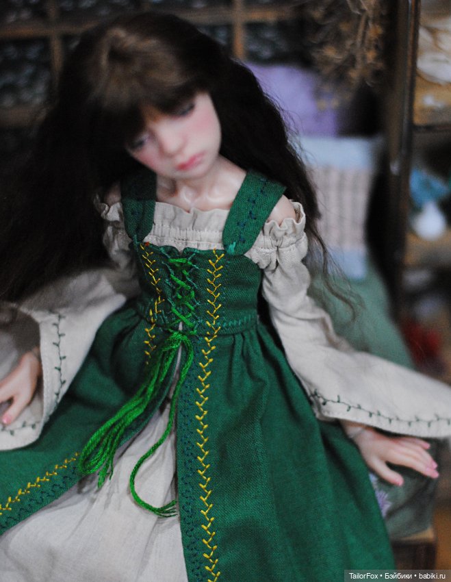 Комплект "Изумрудная ведьма" для Птички Лоры, Иден 30 см и др кукол формата 1/6 (фото 6)