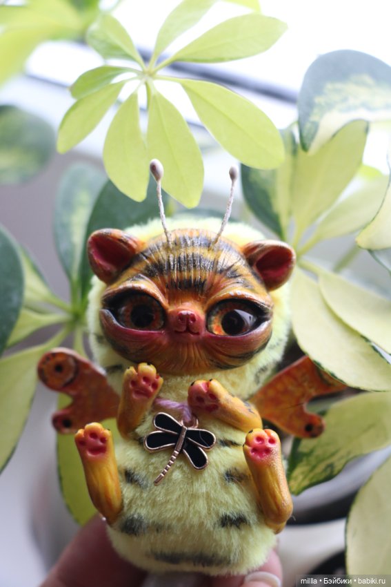 Игрушка ручной работы котик (фото 4)