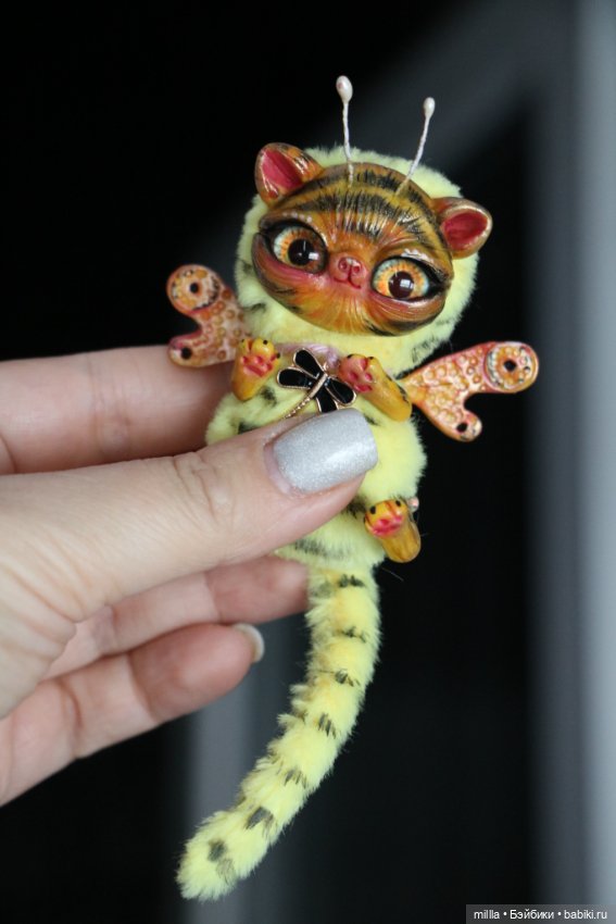 Игрушка ручной работы котик (фото 3)