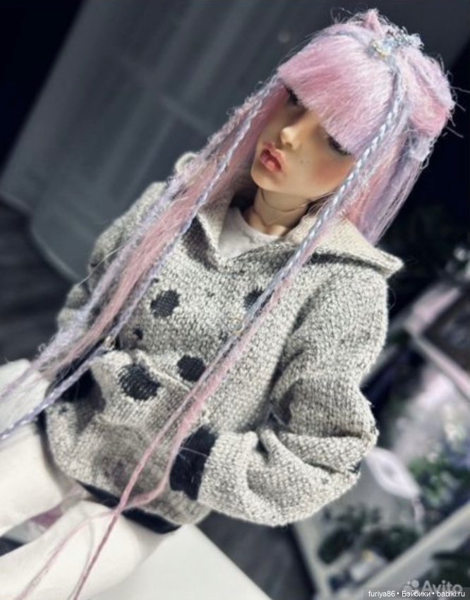 Худи оверсайз и гетры для bjd 1/4 (фото 2)