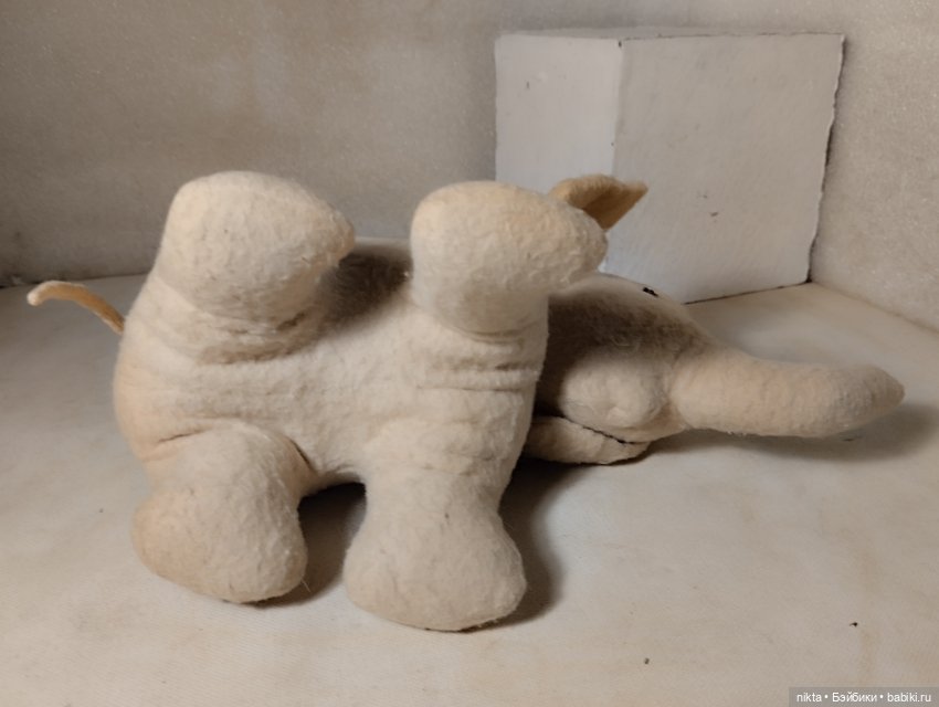 Игрушка СССР Слон плюшевый Самоделка конца 60х (фото 5)