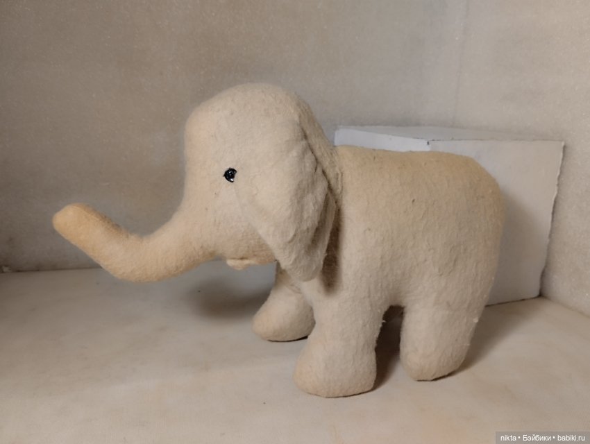 Игрушка СССР Слон плюшевый Самоделка конца 60х (фото 3)