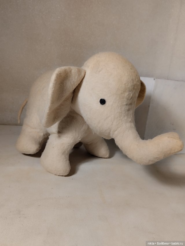 Игрушка СССР Слон плюшевый Самоделка конца 60х (фото 7)
