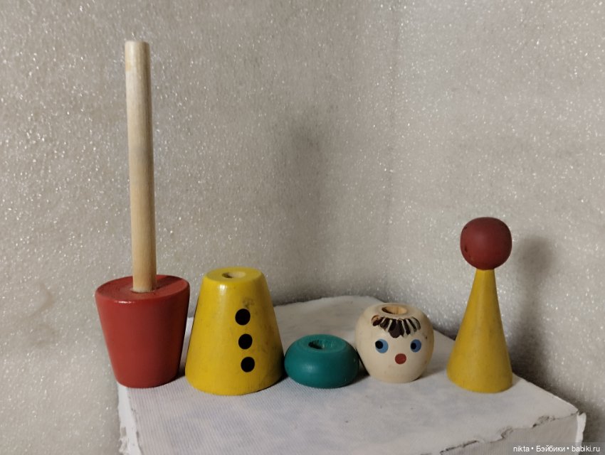 Деревянная пирамидка СССР Клоун (фото 5)