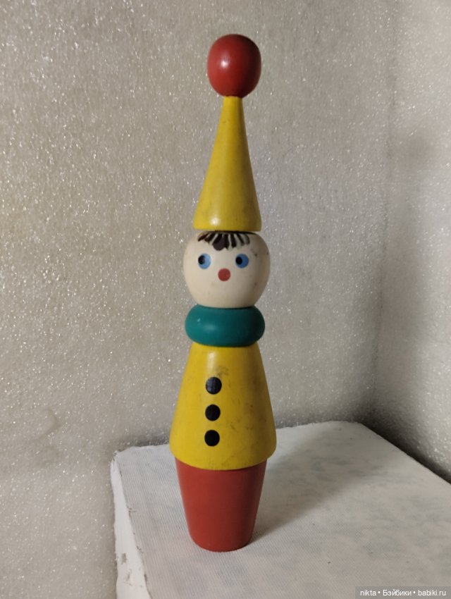 Деревянная пирамидка СССР Клоун