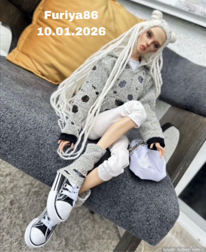 Худи оверсайз и гетры для bjd 1/4 (фото 3)