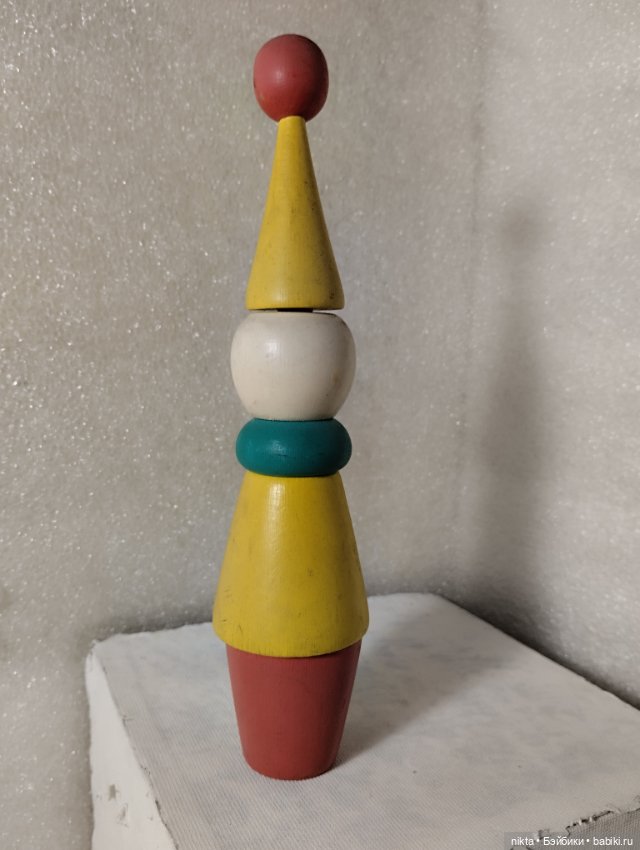 Деревянная пирамидка СССР Клоун (фото 3)