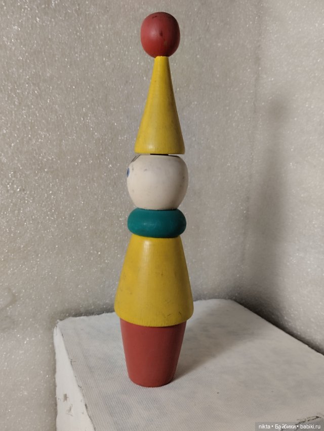 Деревянная пирамидка СССР Клоун (фото 2)