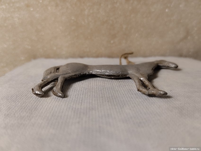 Ёлочная игрушка СССР Объёмный картонаж Лошадь, лошадка (фото 3)