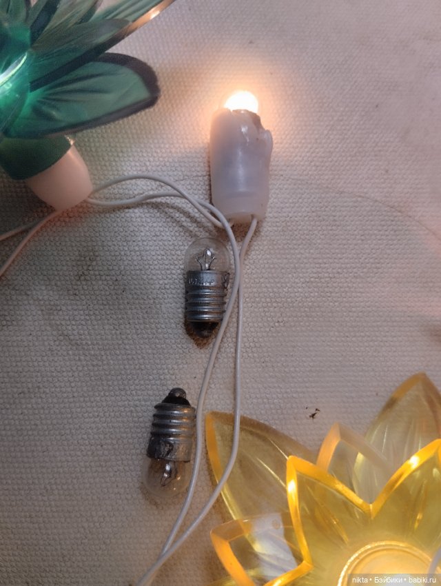 Елочная гирлянда СССР Лилия На восстановление, на запчасти (фото 2)