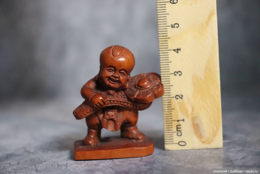 Нэцкэ "Ребенок Карако с жезлом жуи" .Винтаж (фото 5)
