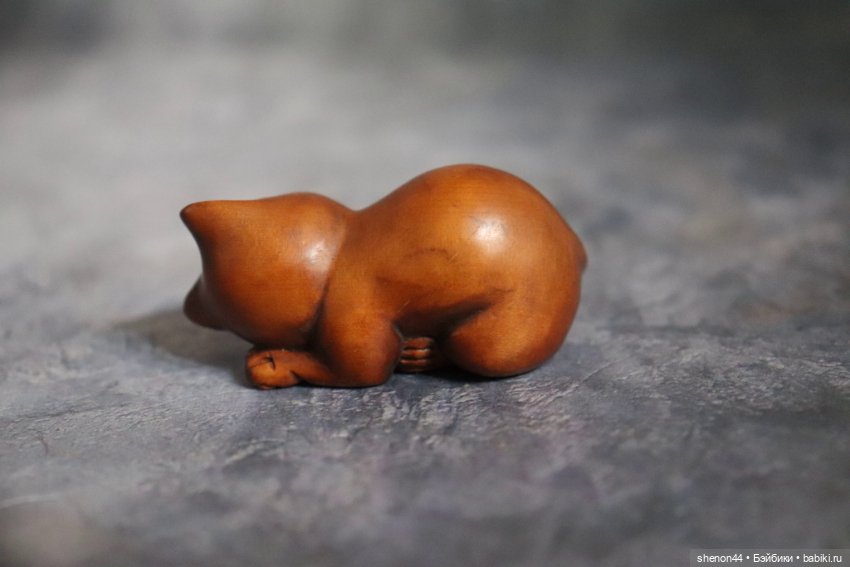 Нэцкэ "Кошка". Винтаж — Статуэтки (фото 3)