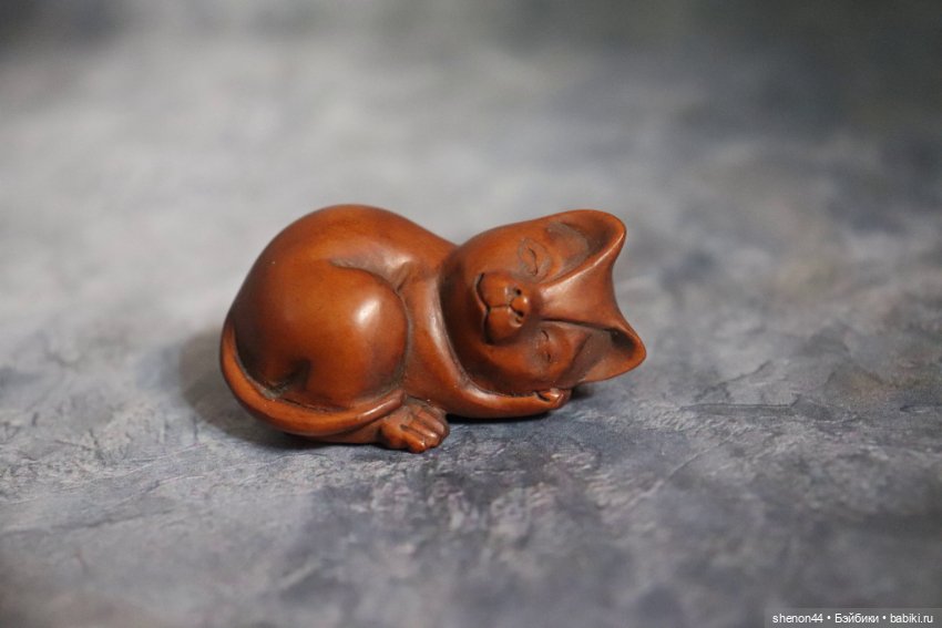 Нэцкэ "Кошка". Винтаж — Статуэтки (фото 2)