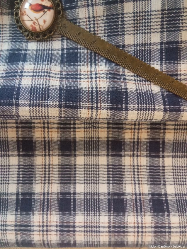 Лот шотландки для кукольного рукоделия