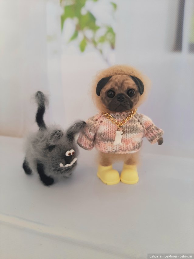 Лисенок,ёжик и мопс — Авторские игрушки (фото 10)