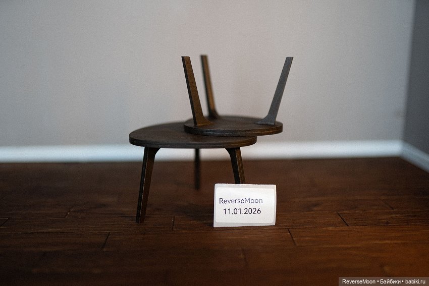 Комплект из двух овальных столов для кукол 1:6 (фото 8)