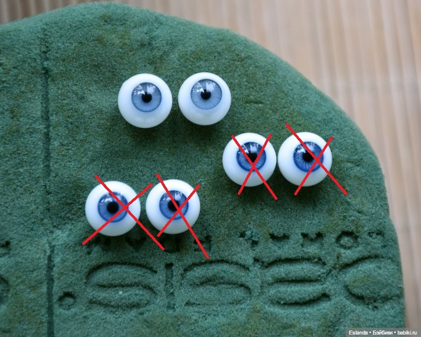 Акриловые глаза 5 мм, стеклянные глаза размером 10мм (фото 2)