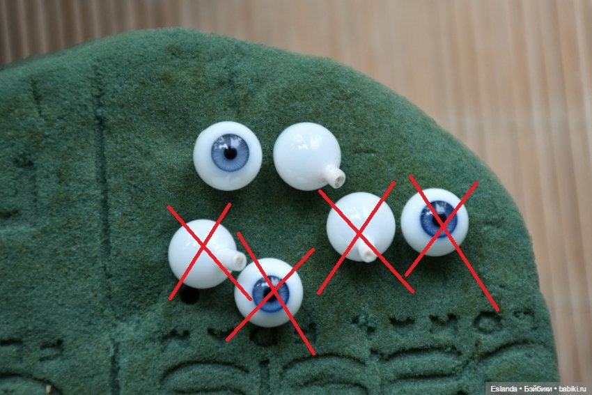 Акриловые глаза 5 мм, стеклянные глаза размером 10мм (фото 3)