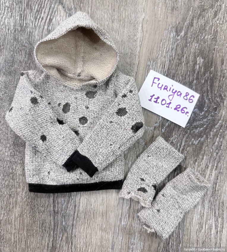 Худи оверсайз и гетры для bjd 1/4 (фото 4)