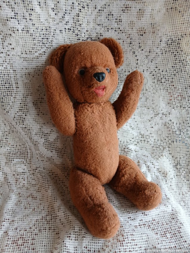 Старинный мишка СССР с открытой пастью