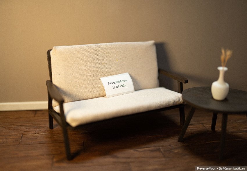 Диван в винтажном классическом стиле, диван для кукол 1:6 Блайз ,Барби (фото 8)