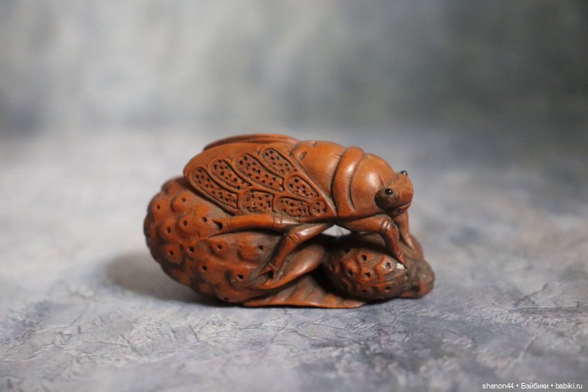 Нэцкэ "Цикада". Винтаж — Статуэтки (фото 3)