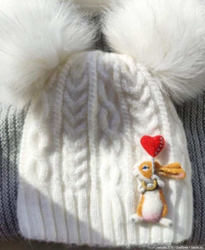 Брошь зайка — Авторские игрушки (фото 3)